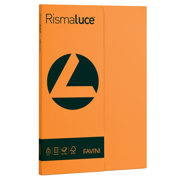  Carta Rismaluce Small - A4 - 90 gr - arancio 56 - Favini - conf. 100 fogli 