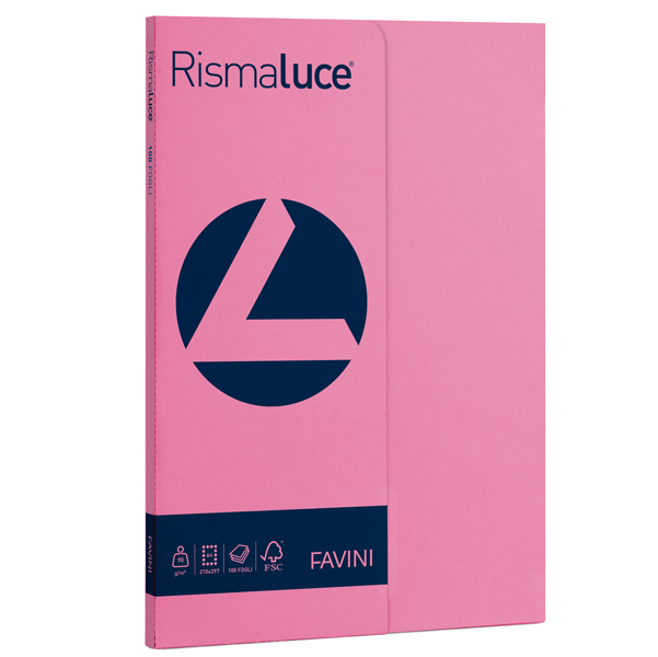  Carta Rismaluce Small - A4 - 90 gr - ciclamino 58 - Favini - conf. 100 fogli 