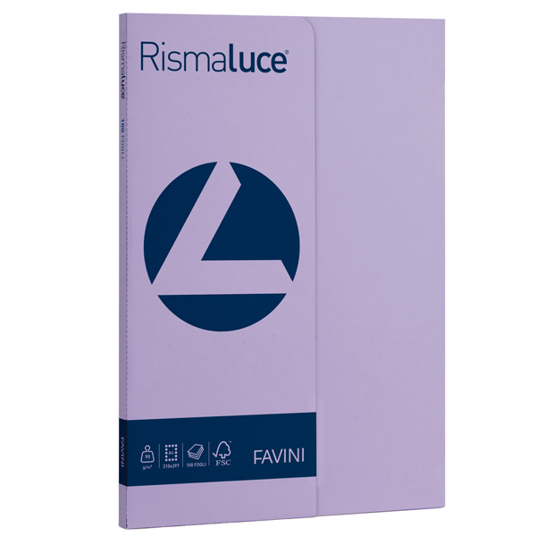  Carta Rismaluce Small - A4 - 90 gr - viola 49 - Favini - conf. 100 fogli 