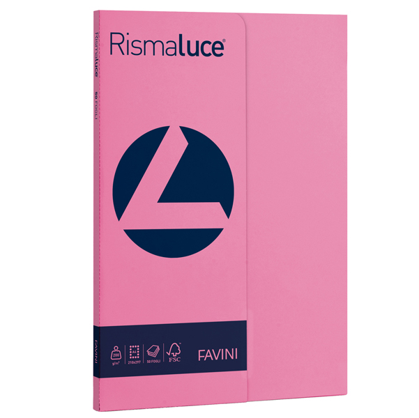  Carta Rismaluce Small - A4 - 200 gr - ciclamino 58 - Favini - conf. 50 fogli 