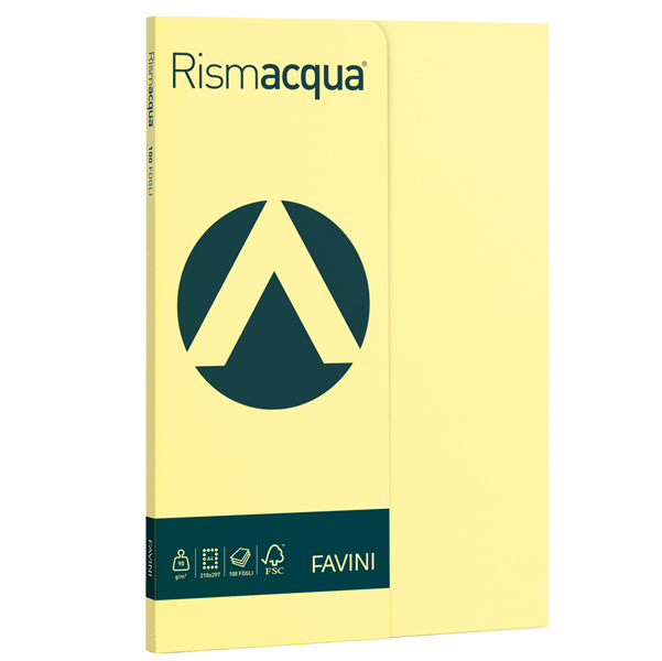  Carta Rismacqua Small - A4 - 90 gr - giallo chiaro 07 - Favini - conf. 100 fogli 