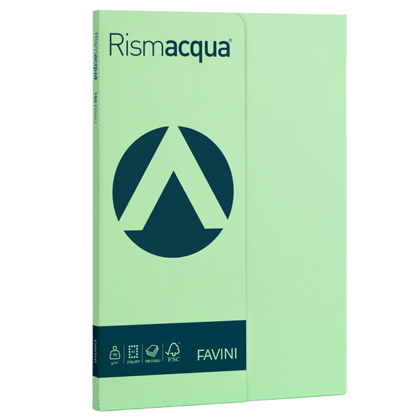  Carta Rismacqua Small - A4 - 90 gr - verde chiaro 09 - Favini - conf. 100 fogli 