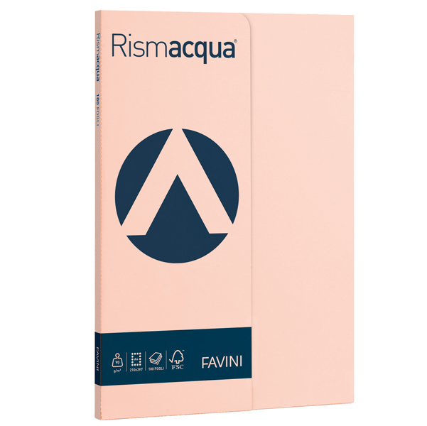  Carta Rismacqua Small - A4 - 90 gr - salmone 05 - Favini - conf. 100 fogli 