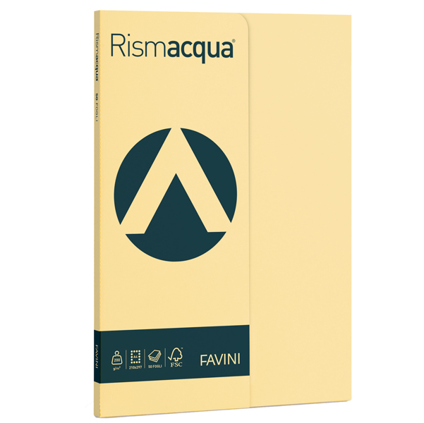  Carta Rismacqua Small - A4 - 200 gr - camoscio 02 - Favini - conf. 50 fogli 