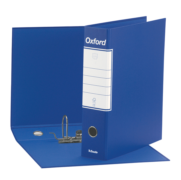  Registratore Oxford G83 - dorso 8 cm - commerciale 23 x 30 cm - blu - Esselte 