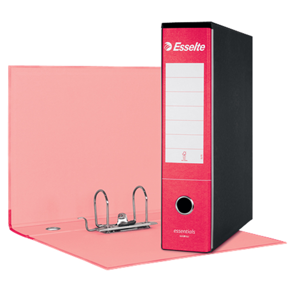  Registratore Essentials G75 - dorso 8 cm - protocollo 23 x 33 cm - rosso - Esselte 