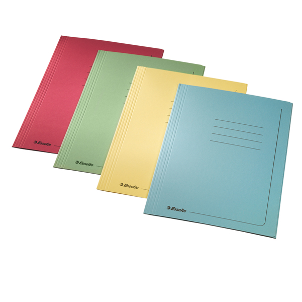  Cartellina 3 lembi con stampa - 295 gr - 25x35 cm - giallo - Esselte - conf. 25 pezzi 