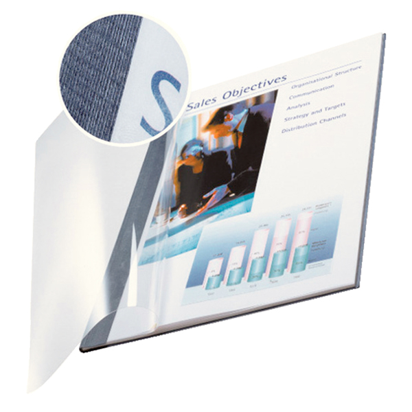  Copertine Impressbind - flessibile -14 mm - blu - Leitz - scatola 10 pezzi 