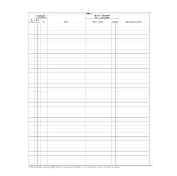  Registro merci in lavorazione - 31 x 24cm - 47 fogli - Edipro 