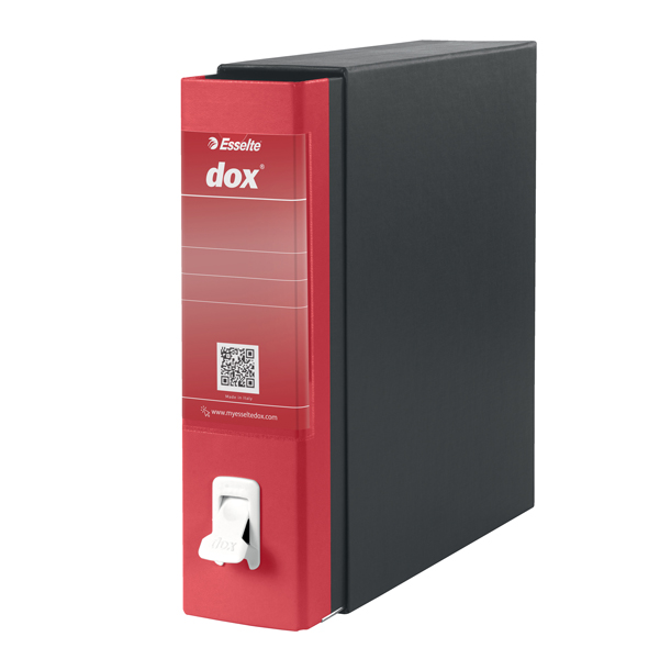  Registratore Dox 1 - dorso 8 cm - commerciale 23 x 29,7 cm - rosso - Esselte Dox 
