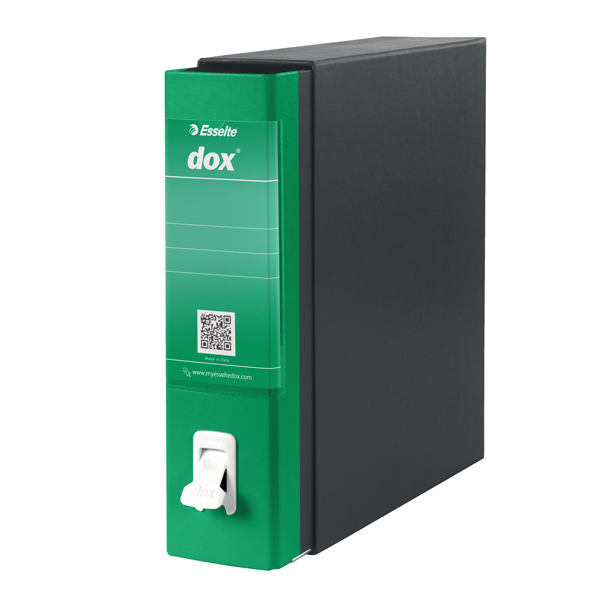  Registratore Dox 1 - dorso 8 cm - commerciale 23 x 29,7 cm - verde - Esselte Dox 