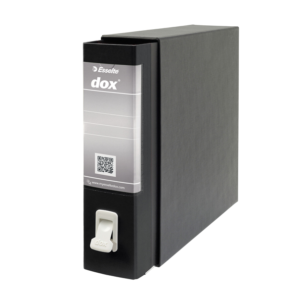  Registratore Dox 2 - dorso 8 cm - protocollo 23 x 34 cm - nero - Esselte Dox 