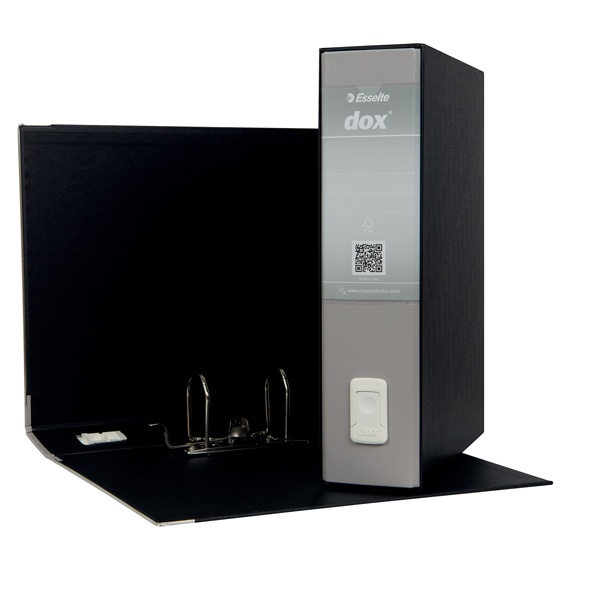  Registratore Dox 2 - dorso 8 cm - protocollo 23 x 34 cm - grigio chiaro - Esselte Dox 