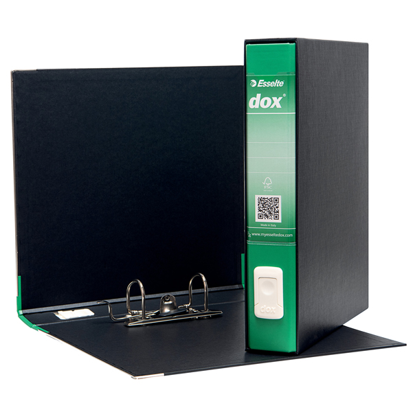  Registratore Dox 4 - dorso 5 cm - commerciale 23 x 29,7 cm - verde - Esselte Dox 