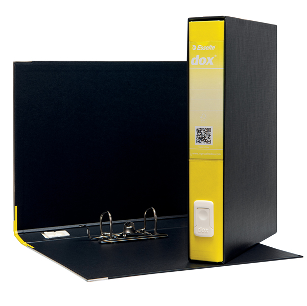  Registratore Dox 5 - dorso 5 cm - protocollo 23 x 34 cm - giallo - Esselte Dox 
