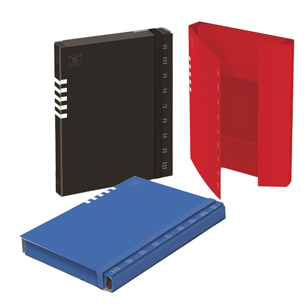  Cartella progetto Monocromo - con elastico - dorso 3 cm - colori assortiti - Pigna 