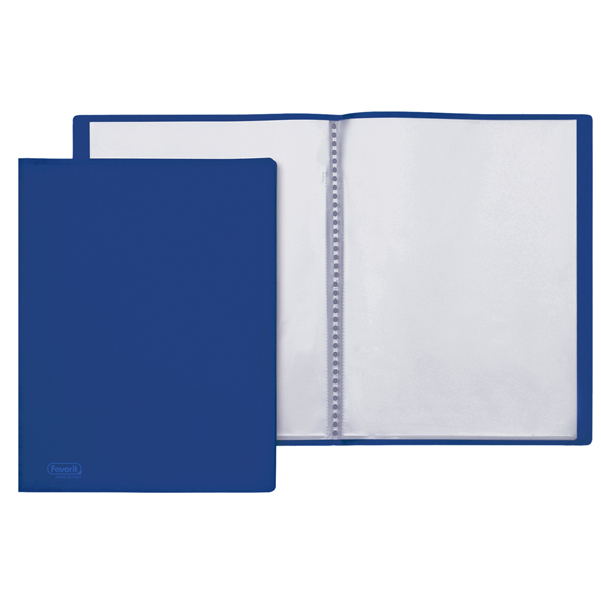  Portalistini Sviluppo - buccia - PP - 22 x 30 cm - 30 buste - blu - Favorit 