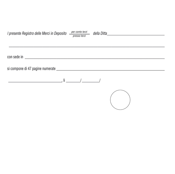  Registro merci in deposito - 31 x 24,5cm - 50 fogli - Edipro 