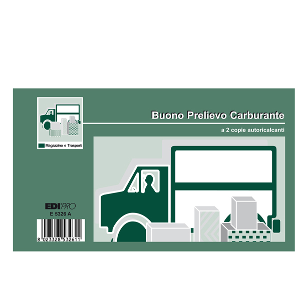  Blocco prelievo carburante - 50/50 fogli autoricalcanti - 9,9 x 17cm - Edipro 