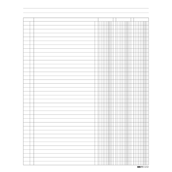  Registro a 3 colonne - 31 x 24cm - 100 fogli - Edipro 