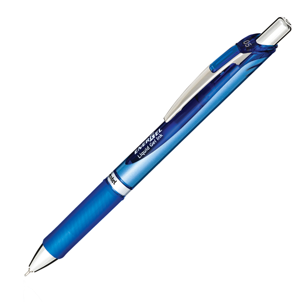  Roller a scatto Energel XM Click - punta 0,5mm - blu - Pentel 