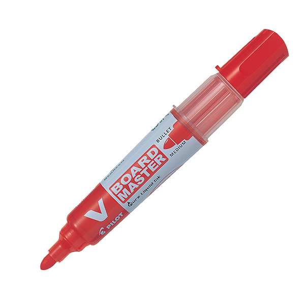  Marcatore per lavagne v board master - rosso - p.tonda 6mm - begreen - Pilot 