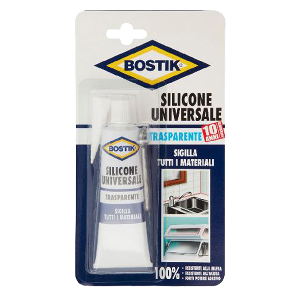  Silicone Universale - 60 ml - trasparente - Bostik 