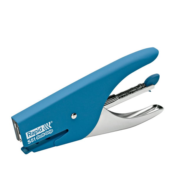  Cucitrice a pinza Rapid Supreme S51 Soft Grip - azzurro - Rapid 