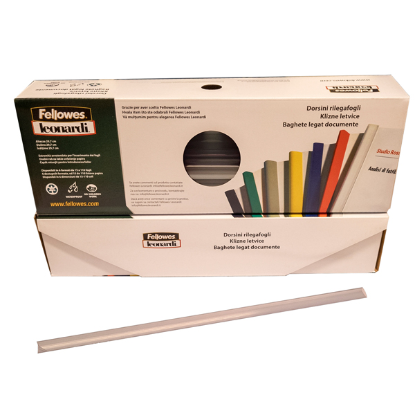  Dorsetti tondi per rilegatura - 3 mm - trasparente - Fellowes - scatola 50 pezzi 