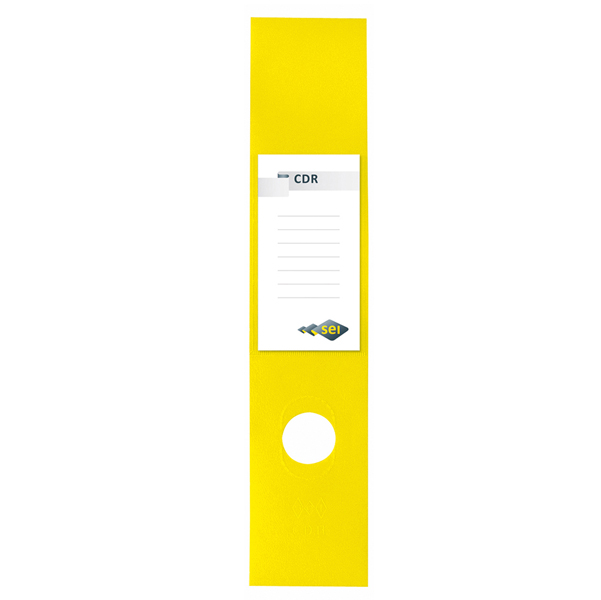  Copridorso CDR - PVC adesivo - 7 x 34,5 cm - giallo - Sei Rota - conf. 10 pezzi 