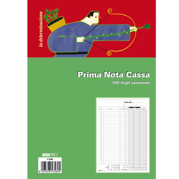  Blocco prima nota cassa - uso mano - 31 x 21cm - 100 fogli - Edipro 