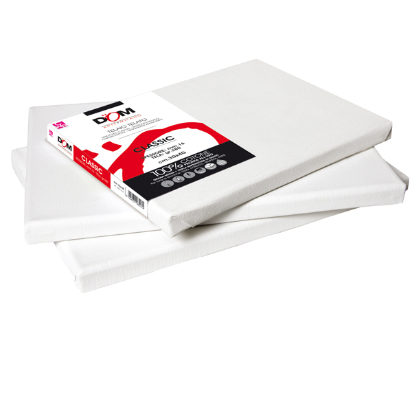  Tela pittura Classic - 30 x 40 cm - bianco - DOM 