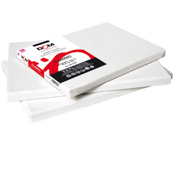  Tela pittura Classic - 35 x 50 cm - bianco - DOM 