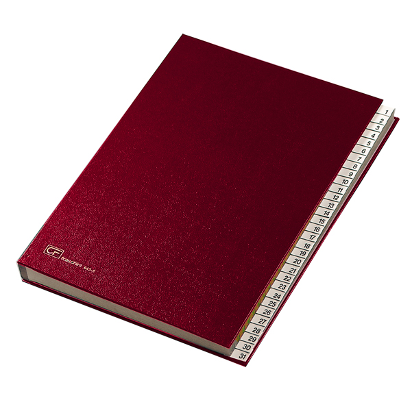  Classificatore numerico 1/31 - 643E - 24x34 cm - rosso - Fraschini 
