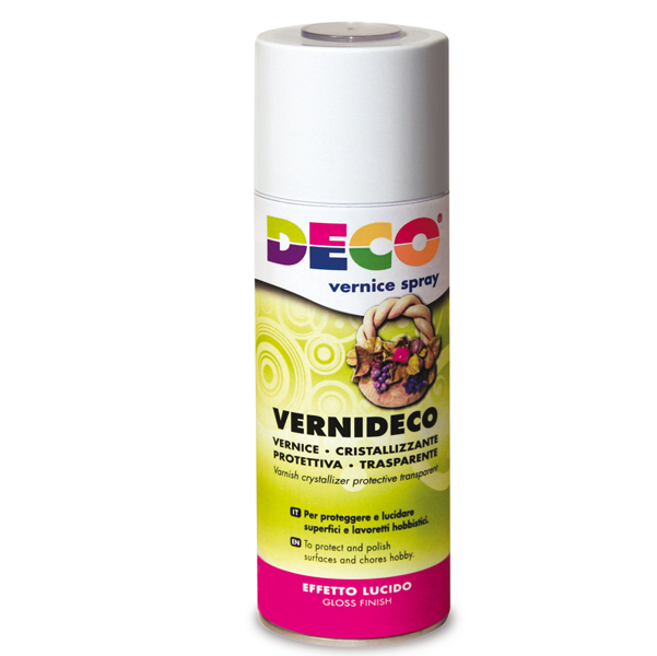  Vernice spray - trasparente - effetto laccato e ceramico - 400ml - DECO 
