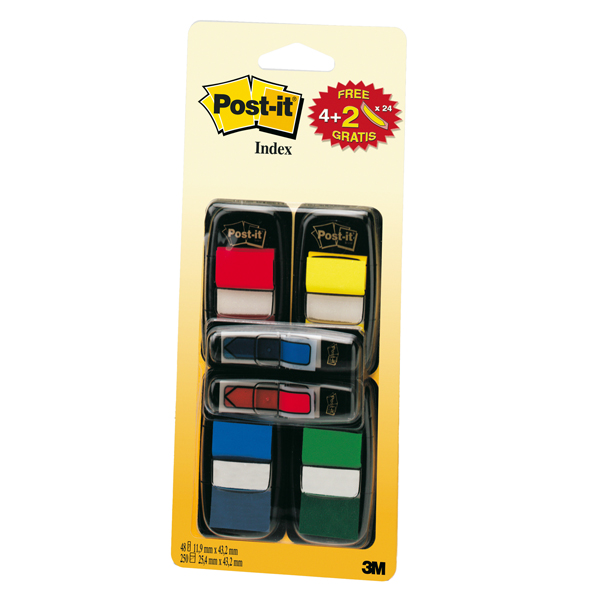  Segnapagina Post-it Index + 48 Mini Freccia - 680-VAD5EU - 4 colori classici - Post-it - conf. 200 pezzi 