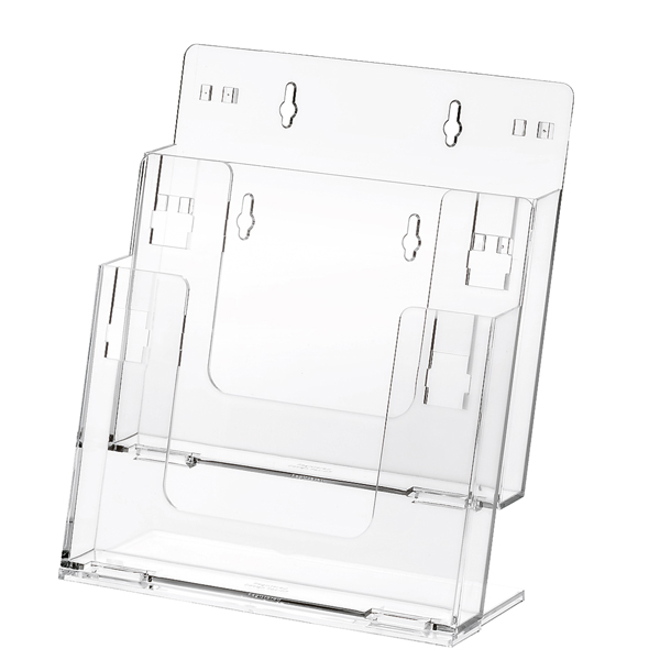  Portadepliant componibile - da banco e parete - 2 tasche A5 - Lebez 