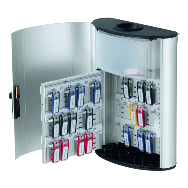  Cassetta portachiavi da parete Key Box Plus - 30,2 x 40 x 11,8 cm - 54 posti - grigio - Durable 