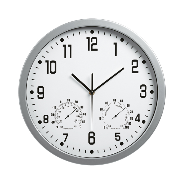  Orologio da parete Weather Station 3217 - diametro 35 cm - bianco - Lebez 