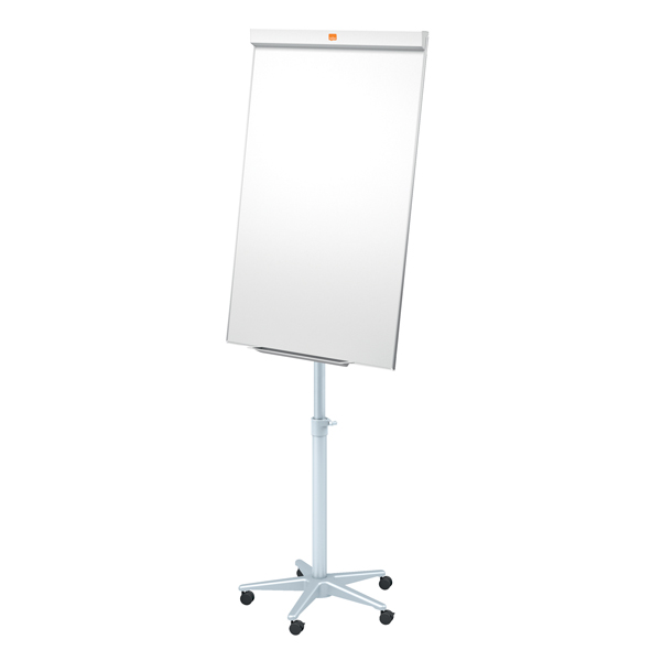  Lavagna portablocco Classic con ruote - 100 x 67,5 cm - bianco - Nobo 