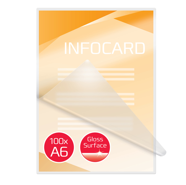  Pouches per plastificazione - A6 - 111x154 mm - 2x75 micron - GBC - scatola 100 pezzi 