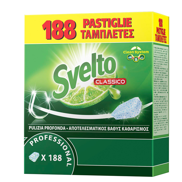  Tabs per lavastoviglie - Svelto - fustino da 188 tabs da 10 gr 