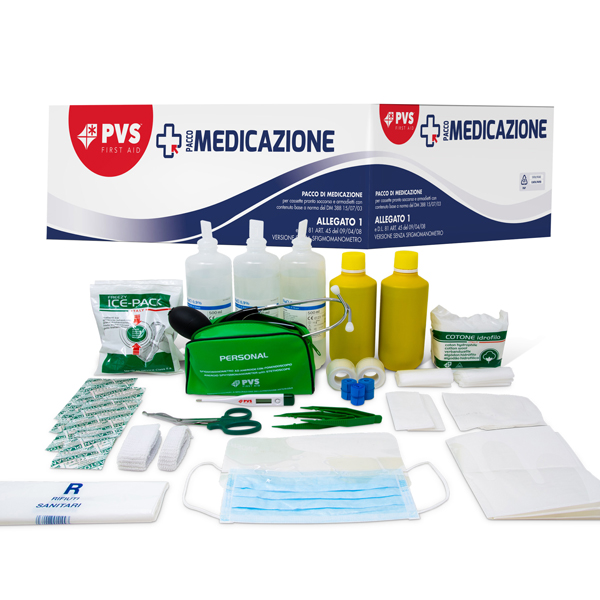  Kit di reintegro pronto soccorso - senza sfigmomanometro - oltre 3 persone - PVS 