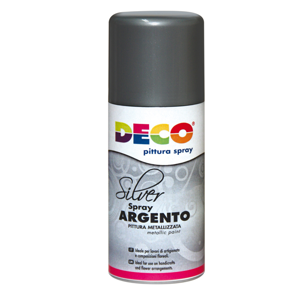  Vernice spray - 150ml - argento - DECO 