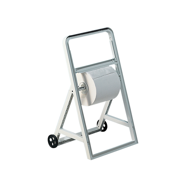  Dispenser a cavalletto con ruote per bobine asciugatutto - ABS - 51,5x47x91 cm - bianco - Mar Plast 