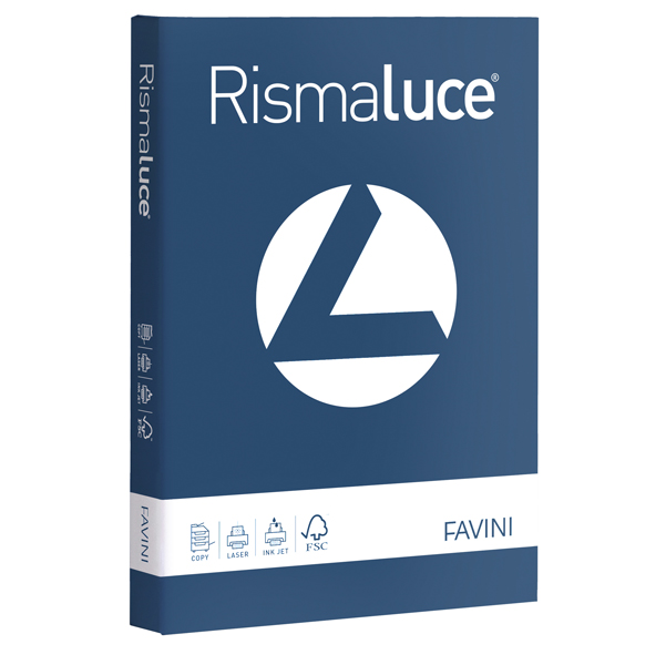  Carta Rismaluce - A4 - 200 gr - blu prussia 62 - Favini - conf. 125 fogli 