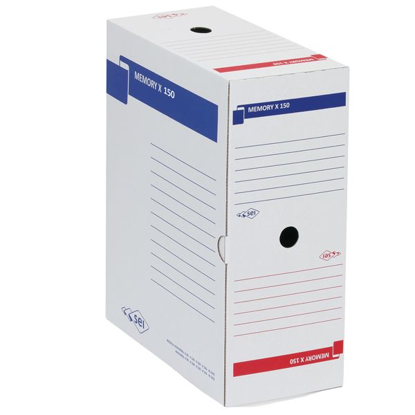  Scatola archivio Memory X150 - 25 x 35 cm - dorso 15 cm - bianco - Sei Rota 