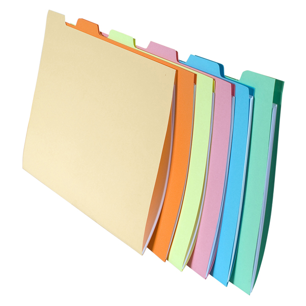  Cartelline con tacca per cartelle sospese - cassetto - 240 gr - 24x32 cm - Exacompta - conf. 6 pezzi 