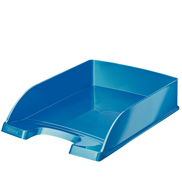 Vaschetta portacorrispondenza WOW - 25,5 x 35,7 x 7 cm - blu metallizzato - Leitz 