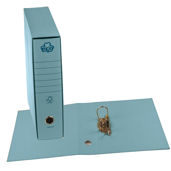  Registratore Eco New - dorso 8 cm - protocollo 23 x 33 cm - azzurro - Brefiocart 